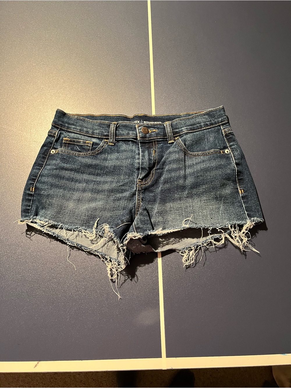 Old Navy Dark Blue Distressed Denim Shorts